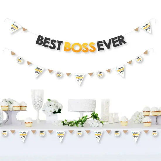Big Dot of Happiness Happy Boss&rsquo;s Day - Best Boss Ever Letter Banner Decoration - 36 Banner Cutouts and Best Boss Ever Banner Letters {3}