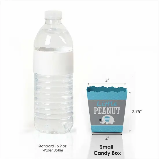 Big Dot of Happiness Blue Elephant - Party Mini Favor Boxes - Boy Baby Shower or Birthday Party Treat Candy Boxes - Set of 12 {4}