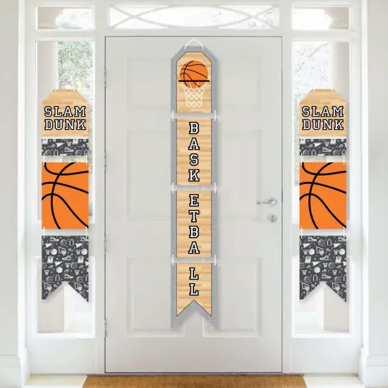 Big Dot of Happiness Nothin' But Net - Basketball - Hanging Vertical Paper Door Banners - Baby Shower Birthday Party Wall Decor Kit -Indoor Door Decor {1}
