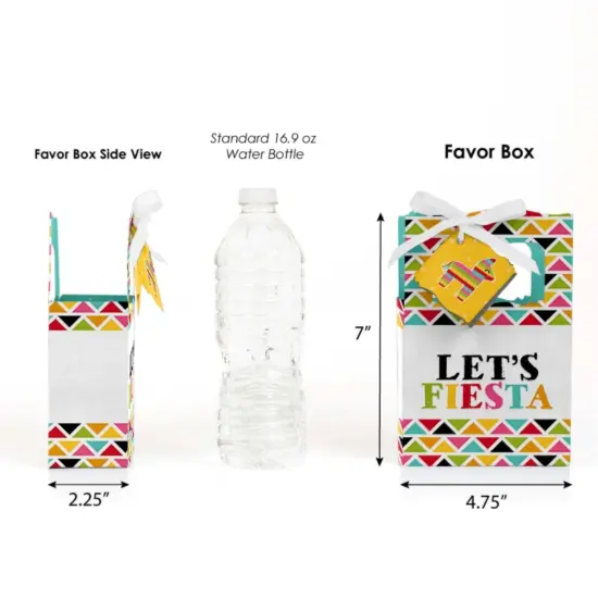 Big Dot of Happiness Let's Fiesta - Fiesta Party Favor Boxes - Set of 12 {3}