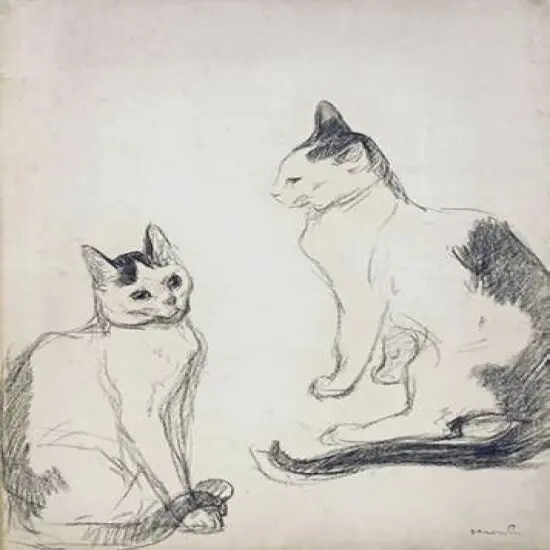 The Two Cats Poster Print byTheophile Steinlen - Item # VARPDX265586 {1}