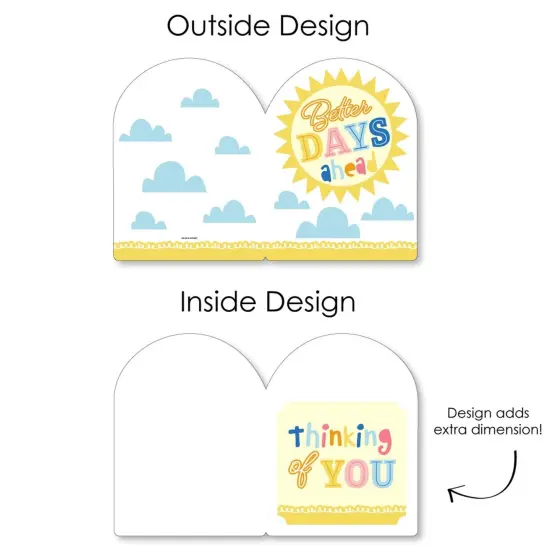 Big Dot of Happiness Better Days Ahead - Thinking of You Encouragement Giant Greeting Card - Big Shaped Jumborific Card {7}