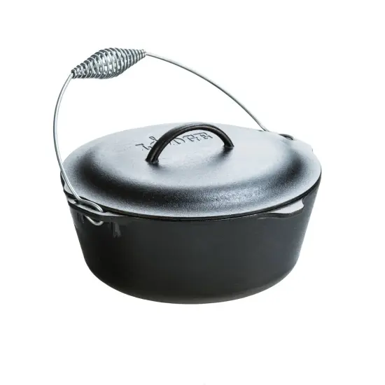 Lodge Cast Iron Dutch Oven with Iron Cover, Pre-Seasoned, 7-Quart {1}