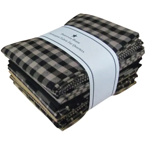 Dunroven Homespun 18"X21" Fat Quarters 12pcs-Black {1}