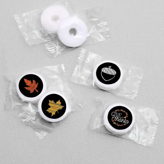 Big Dot of Happiness Give Thanks - Round Candy Thanksgiving Party Sticker Favors - Labels Fits Hershey&lsquo;s Kisses (1 Sheet of 108) {4}
