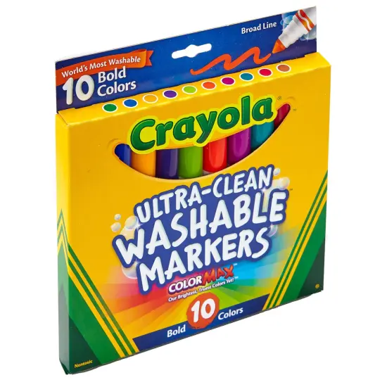 Crayola Ultra-Clean Color Max Broad Washable Markers 10/Pkg-Bold Colors {2}