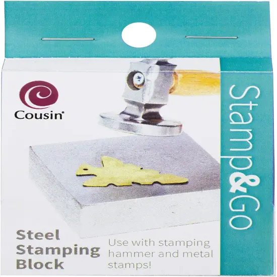 CousinDIY Stamp & Go Steel Stamping Block-Silver {1}