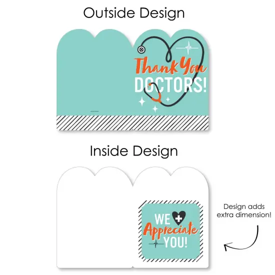 Big Dot of Happiness Thank You Doctors - Doctor Appreciation Week Giant Greeting Card - Big Shaped Jumborific Card {7}