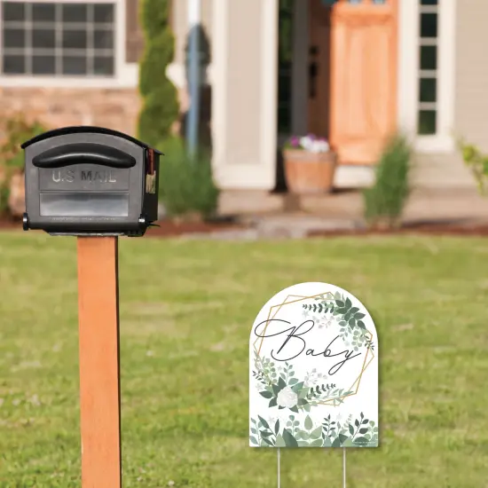 Big Dot of Happiness Boho Botanical Baby - Outdoor Lawn Sign - Greenery Baby Shower Yard Sign - 1 Piece {3}