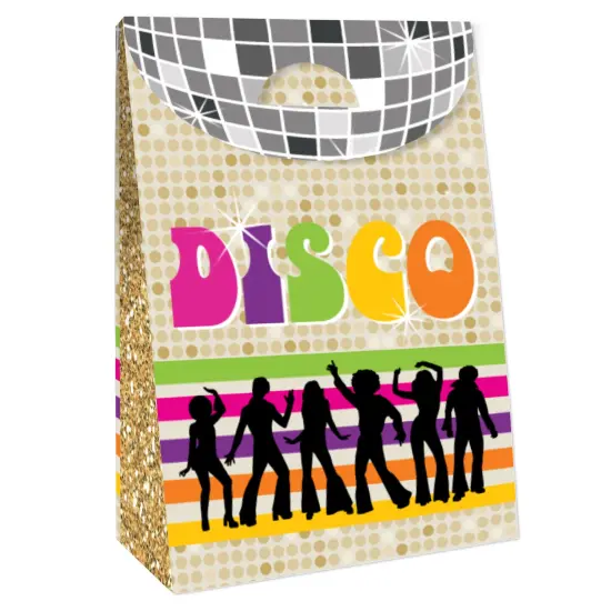 Big Dot of Happiness 70&rsquo;s Disco - 1970s Disco Fever Gift Favor Bags - Party Goodie Boxes - Set of 12 {4}