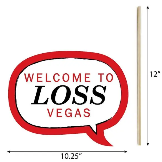 Big Dot of Happiness Funny Las Vegas - Casino Themed Photo Booth Props Kit - 10 Piece {6}