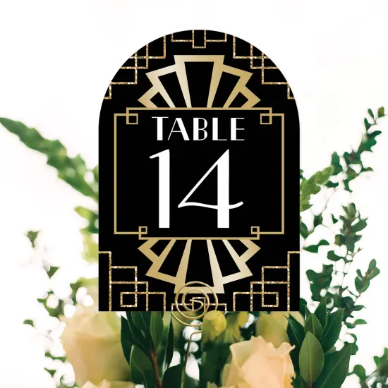 Big Dot of Happiness Roaring 20&rsquo;s - 1920s Art Deco Jazz Party Double-Sided 5 x 7 inches Cards - Table Numbers - 1-20 {6}