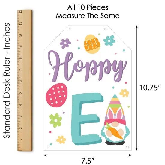 Big Dot of Happiness Easter Gnomes - Hanging Vertical Paper Door Banners - Spring Bunny Party Wall Decoration Kit - Indoor Door Decor {7}
