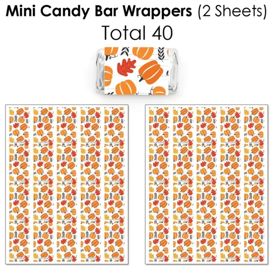 Big Dot of Happiness Fall Pumpkin - Halloween or Thanksgiving Party Candy Favor Sticker Kit - 304 Pieces {4}