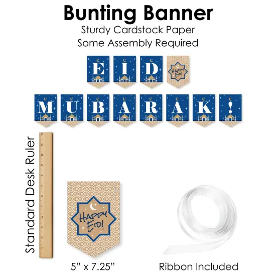 Big Dot of Happiness Eid Mubarak - DIY Happy Eid Party Signs - Ramadan Snack Bar Decorations Kit - 50 Pieces {7}