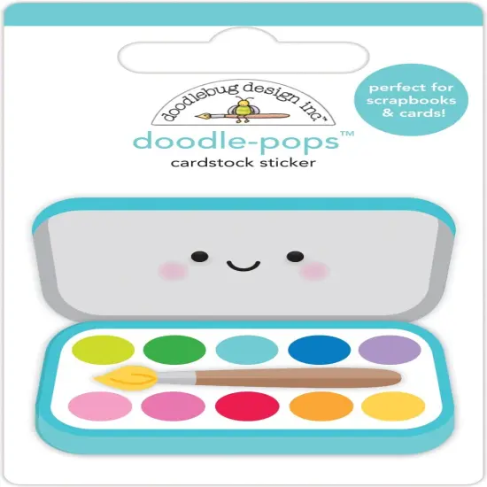 Doodlebug Doodle-Pops 3D Stickers-Paint Box, School Days {1}