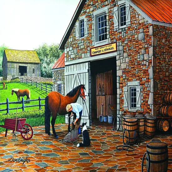 Sunsout Coppery and Stables 1000 pc Jigsaw Puzzle 60319 {1}