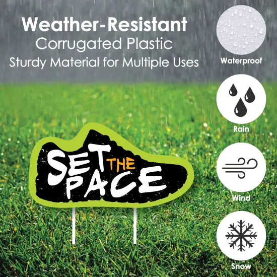 Big Dot of Happiness Set the Pace - Running - Yard Sign and Outdoor Lawn Decorations - Track, Cross Country or Marathon Party Yard Signs - Set of 8 {4}