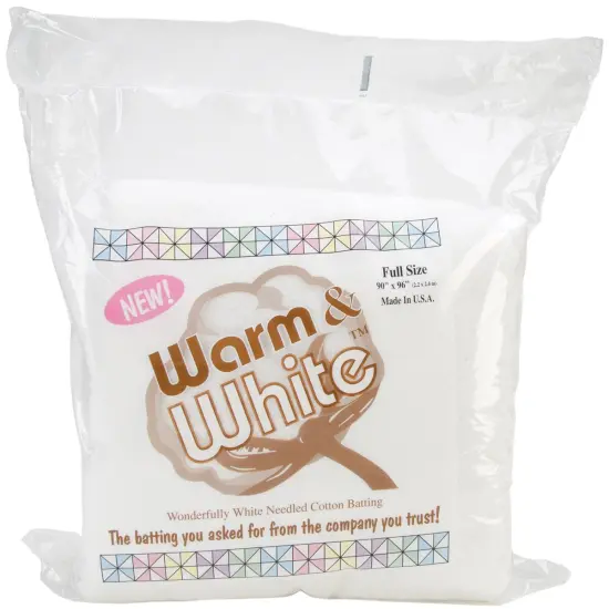 Warm Company Warm & White Cotton Batting-Full Size 90"X96" {1}