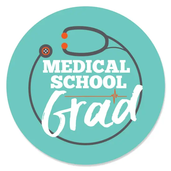 Big Dot of Happiness Medical School Grad - Doctor Graduation Party Circle Sticker Labels - 24 Count {1}