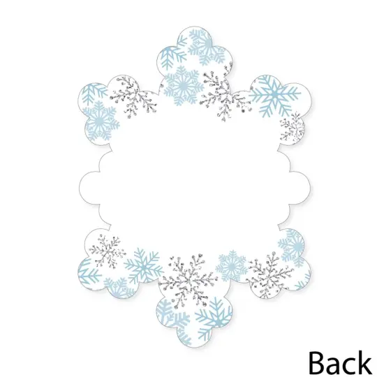 Big Dot of Happiness Winter Wonderland - Shaped Thank You Cards - Snowflake Holiday Party & Winter Wedding Thank You Cards with Envelopes - Set of 12 {6}