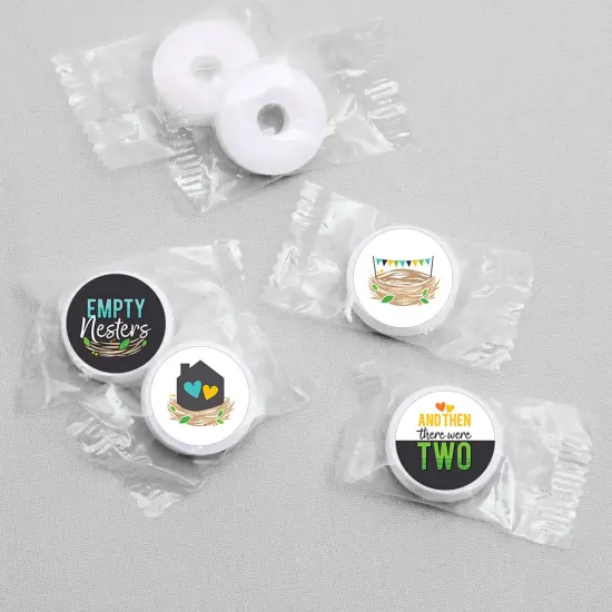 Big Dot of Happiness Empty Nesters - Empty Nest Party Round Candy Sticker Favors - Labels Fits Chocolate Candy (1 sheet of 108) {4}