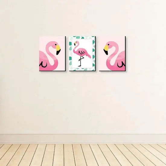 Big Dot of Happiness Pink Flamingo - Tropical Summer Nursery Wall Art, Kids Room Decor & Home Decor - Gift Ideas - 7.5 x 10 inches - Set of 3 Prints {4}