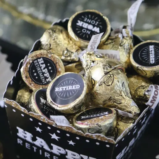 Big Dot of Happiness Happy Retirement - Retirement Party Round Candy Sticker Favors - Labels Fits Chocolate Candy (1 sheet of 108) {6}