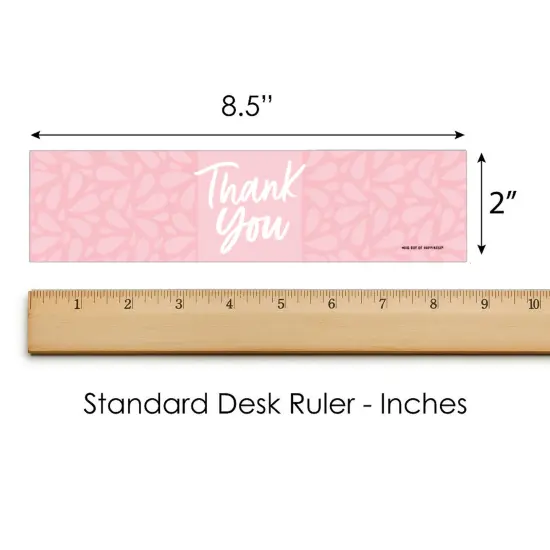 Big Dot of Happiness Pink Elegantly Simple - Guest Party Favors Water Bottle Sticker Labels - Set of 20 {6}