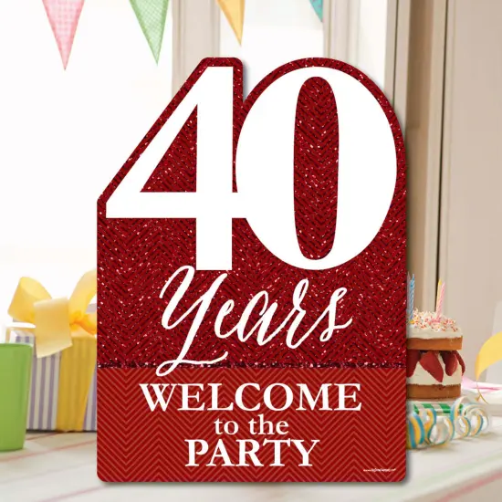 Big Dot of Happiness We Still Do - 40th Wedding Anniversary - Party Decorations - Anniversary Party Welcome Yard Sign {7}