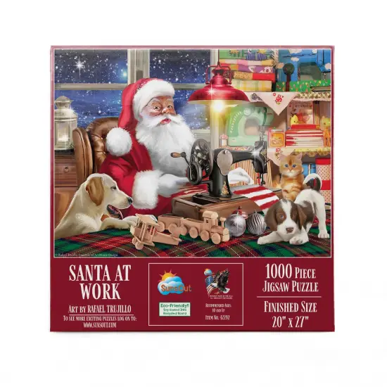 Sunsout Santa at Work 1000 pc Christmas Jigsaw Puzzle 42292 {4}