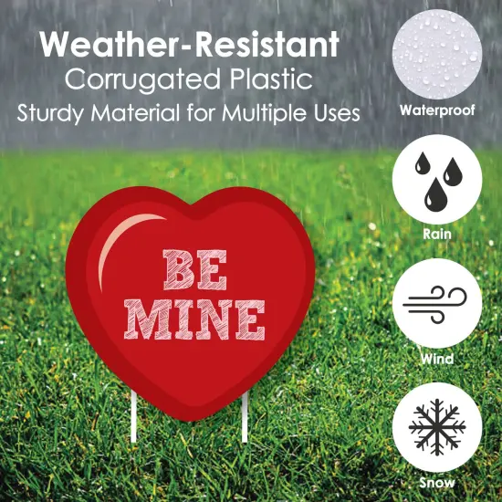 Big Dot of Happiness Conversation Hearts - Cupid and Heart Lawn Decorations - Outdoor Valentine's Day Party Yard Decorations - 10 Piece {6}