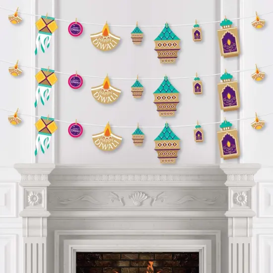 Big Dot of Happiness Happy Diwali - Festival of Lights Party DIY Decorations - Clothespin Garland Banner - 44 Pieces {4}