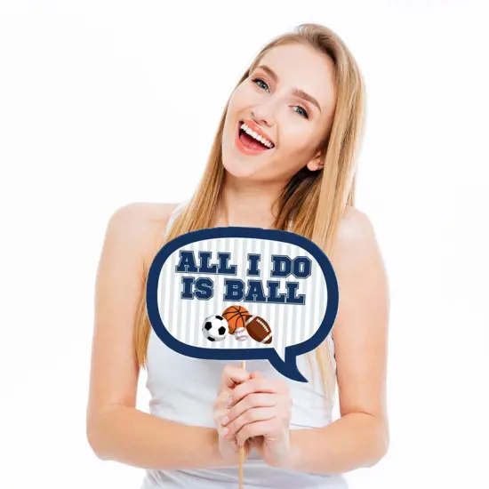 Big Dot of Happiness Go, Fight, Win - Sports - Baby Shower or Birthday Party Photo Booth Props Kit - 20 Count {4}