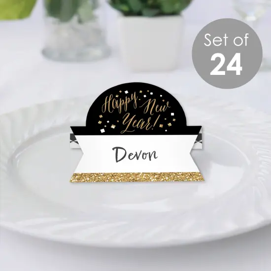 Big Dot of Happiness New Year&rsquo;s Eve - Gold - New Years Eve Party Tent Buffet Card - Table Setting Name Place Cards - Set of 24 {3}