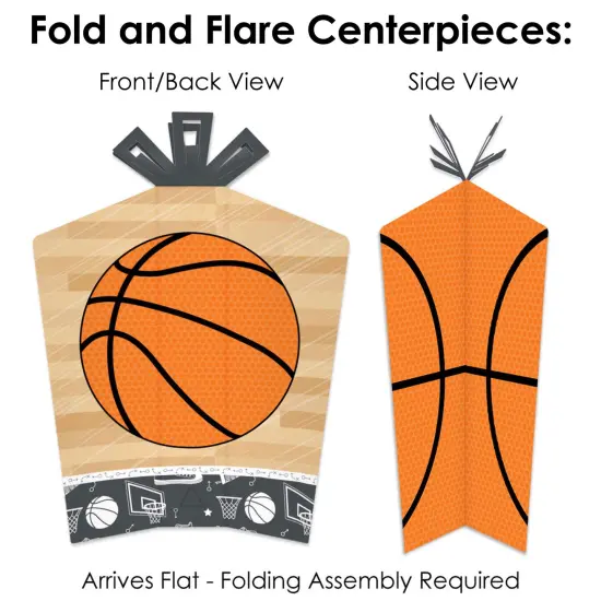 Big Dot of Happiness Nothin&rsquo; But Net - Basketball - Baby Shower or Birthday Party Decor and Confetti - Terrific Table Centerpiece Kit - Set of 30 {6}