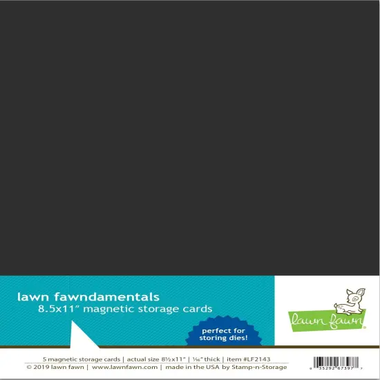 Lawn Fawn Magnetic Storage Cards 8.5"X11"-5/Pkg {1}