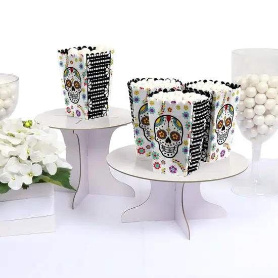 Big Dot of Happiness Day of the Dead - Sugar Skull Party Favor Popcorn Treat Boxes - Set of 12 {4}