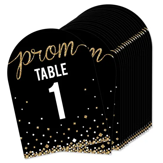 Big Dot of Happiness Prom - Prom Night Party Double-Sided 5 x 7 inches Cards - Table Numbers - 1-20 {1}