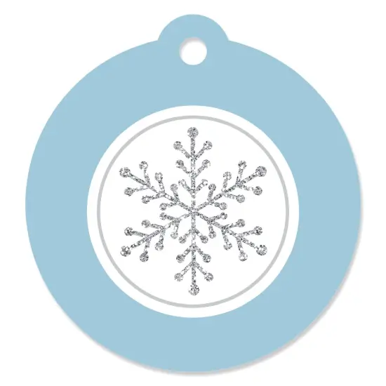 Big Dot of Happiness Winter Wonderland - Snowflake Holiday Party and Winter Wedding Favor Gift Tags (Set of 20) {1}