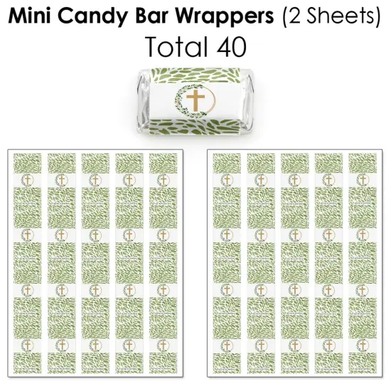 Big Dot of Happiness Elegant Cross - Religious Party Candy Favor Sticker Kit - 304 Pieces {4}