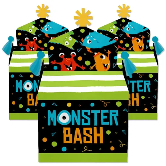 Big Dot of Happiness Monster Bash - Treat Box Party Favors - Little Monster Birthday Party or Baby Shower Goodie Gable Boxes - Set of 12 {3}