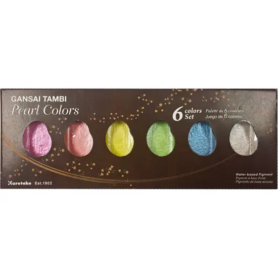 Kuretake Gansai Tambi 6 Color Set-Pearl Colors {1}
