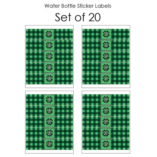 Big Dot of Happiness St. Patrick's Day - Saint Paddy's Day Party Water Bottle Sticker Labels - Set of 20 {4}