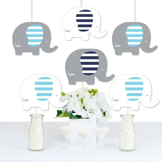 Big Dot of Happiness Blue Elephant - Decorations DIY Boy Baby Shower or Birthday Party Essentials - Set of 20 {1}