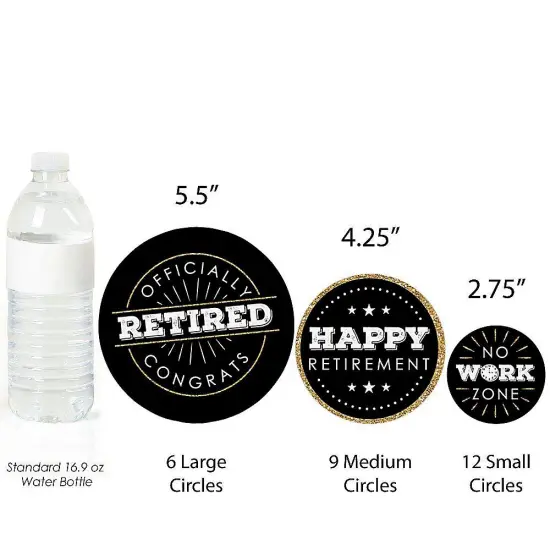 Big Dot of Happiness Happy Retirement - Retirement Party Giant Circle Confetti - Party Decorations - Large Confetti 27 Count {4}