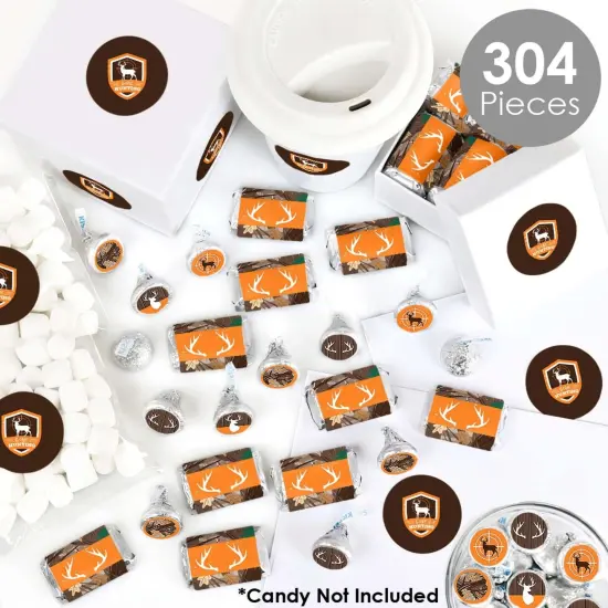 Big Dot of Happiness Gone Hunting - Deer Hunting Camo Baby Shower or Birthday Party Candy Favor Sticker Kit - 304 Pieces {3}