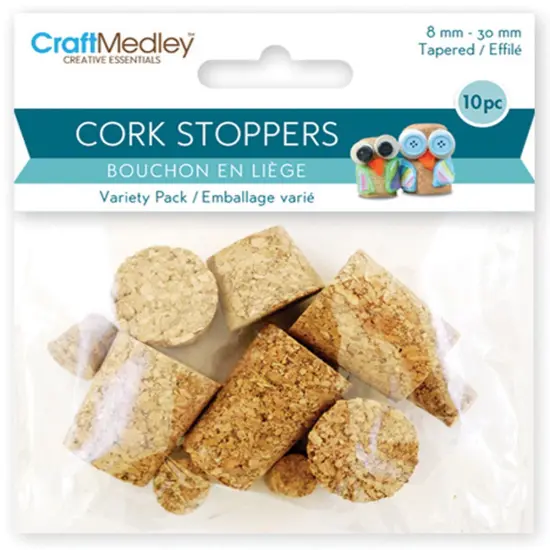 Craft Medley Cork Stoppers Value Pack 10/Pkg-Assorted {1}