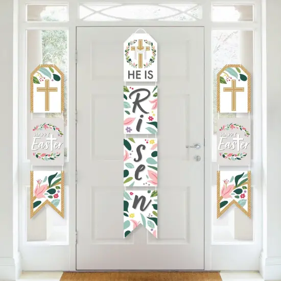 Big Dot of Happiness Religious Easter - Hanging Vertical Paper Door Banners - Christian Holiday Party Wall Decoration Kit - Indoor Door Decor {1}