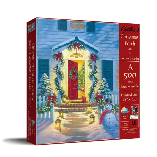 Sunsout Christmas Porch 500 pc Christmas Jigsaw Puzzle 55942 {3}